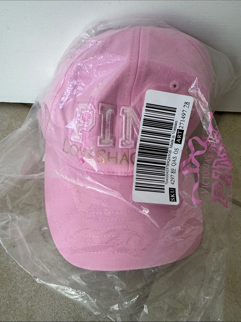 Loveshackfancy PINK Logo Baseball Cap NWT